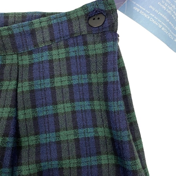 Vintage Kings Bay Womens Stretch Stirrup Pants Size 12 Green Navy Plaid USA - Picture 4 of 9